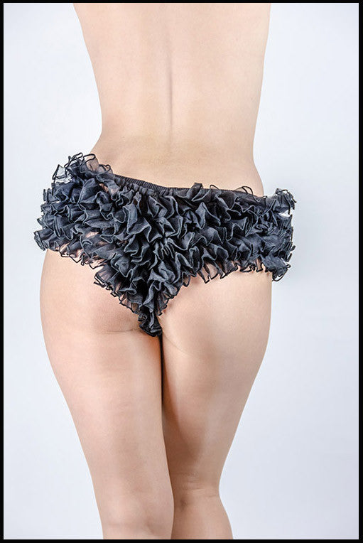 Black Frilly Knickers