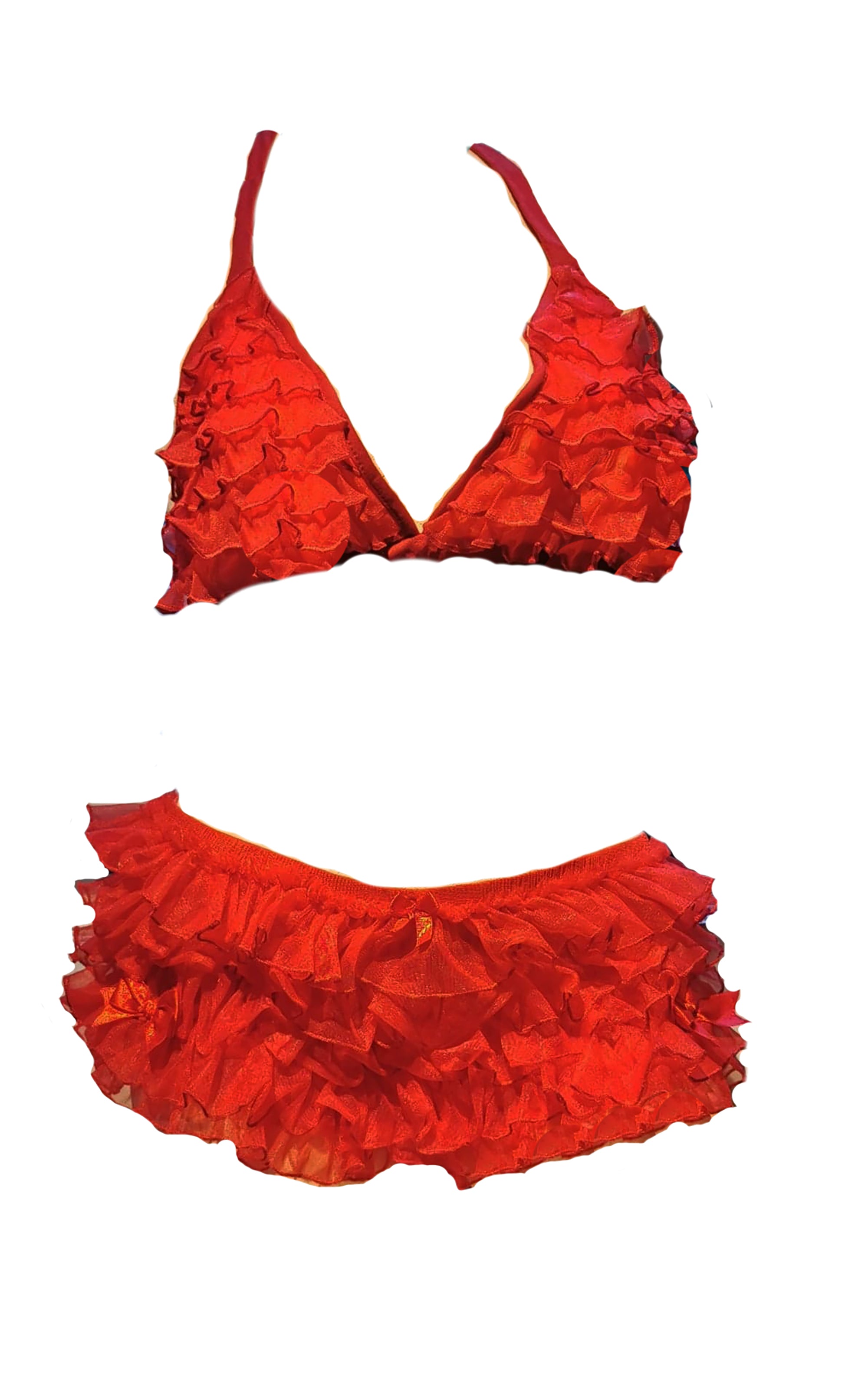 Classic Frilly Bra and Knicker Set, Burlesque Lingerie